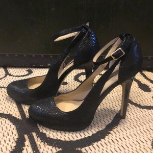 Black heel with ankle strap